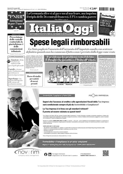 Italia oggi : quotidiano di economia finanza e politica